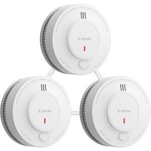 X-Sense 10-Year Battery Wireless Interlinked Smoke alarm system 3 pack (9031)